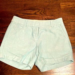 J Crew green Oxford shorts